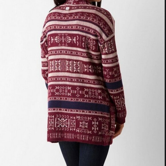 Billabong Aztec Y2K Trek boho Cardigan Sweater - Picture 2 of 10